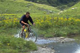 Mountainbiking beim Spullersee